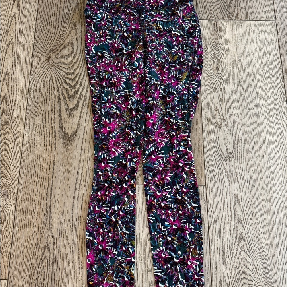 Lululemon Base Pace High-Rise Fleece Running Tight 28" - Floral Electric Multi - Picture 3 of 6